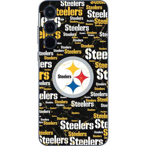 NFL Pittsburgh Steelers Black Blast Galaxy A35 5G Skin